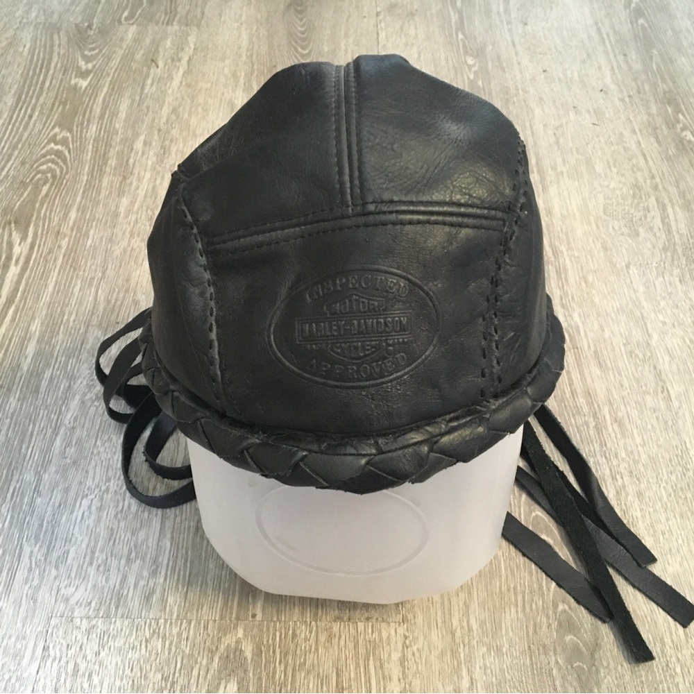 Harley-Davidson Black Leather Cap